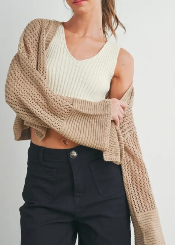 Sophia Crop Cardigan Handmade Hand-knitted Hand-woven