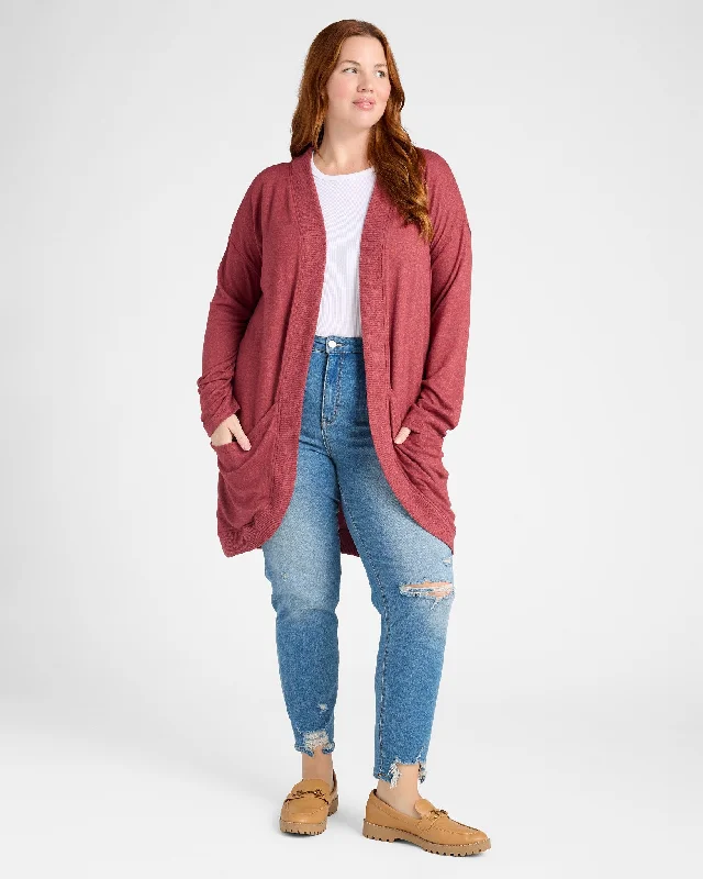 Plus Size Cocoon Cardigan Chenille Brocade Lace