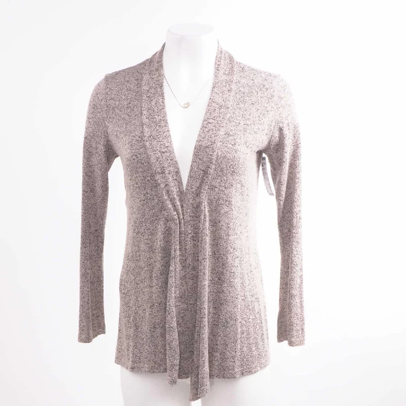 Gray Solid Cardigan Sweater Cashmere Blend Cotton Blend Poly Blend