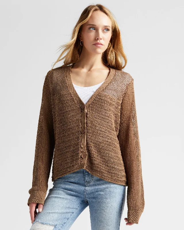 Iman Cardigan Transparent Opaque Sheer